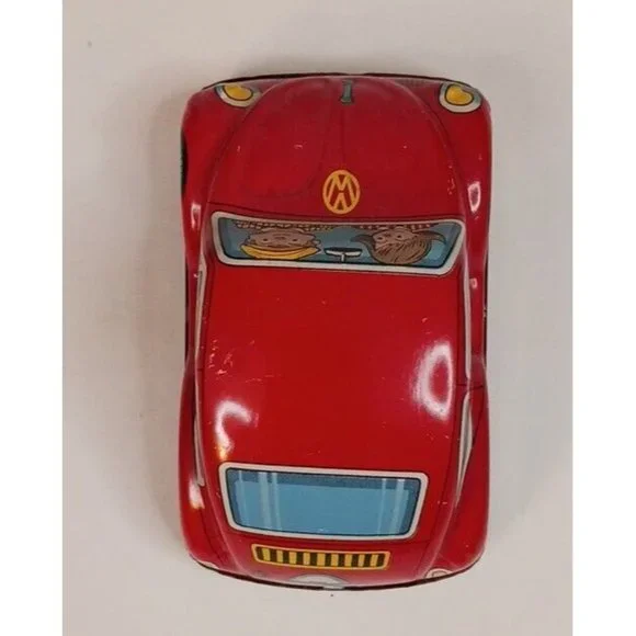 1960s Volkswagon Beetle Friction Drive VW Tested Couple Driving Made In Japan